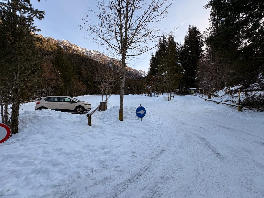 Il parcheggio di Malga Zannes